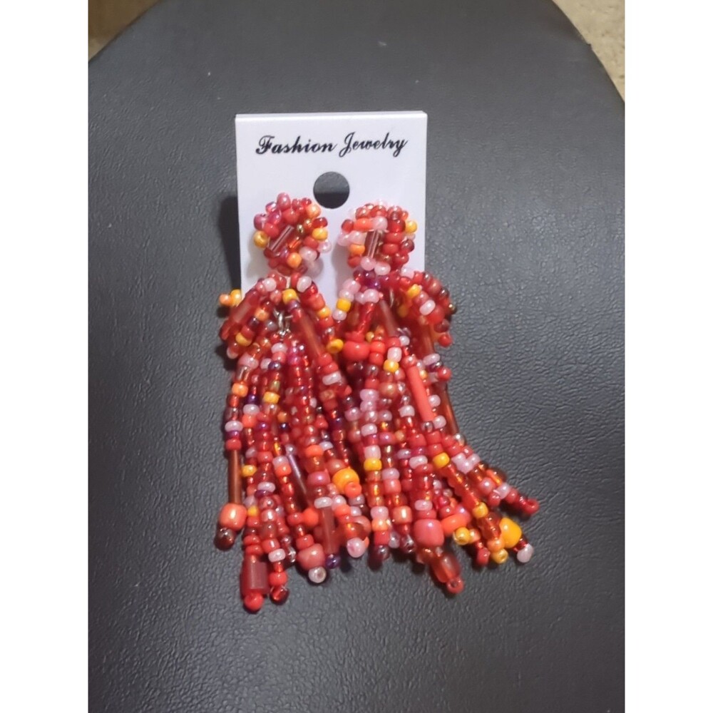 Shaggy Seed Bead Earrings